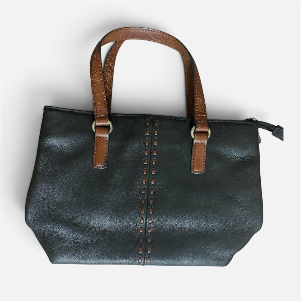Fossil Mini Bag Black with Brown Accents